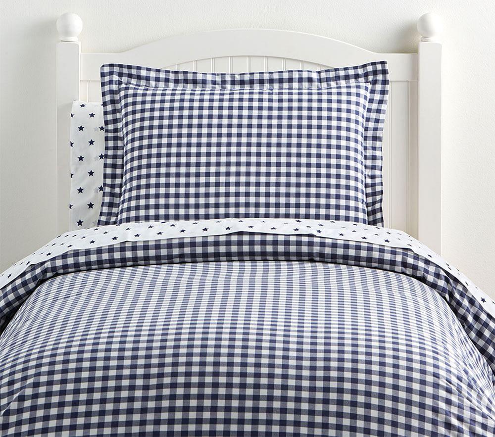 Organic Check Duvet Cover